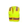 Pyramex Class 2 Hi-Vis Safety Vest Solid 8 Pocket Zipper RVZ2410