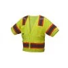 Pyramex Class 3 Hi-Vis Lime Safety Vest 8 Pocket Zipper RVZ3410