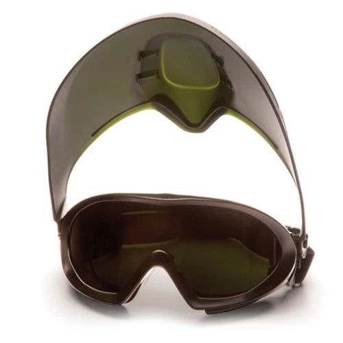 Pyramex Capstone Green Tinted Face shield with IR5 H2X Anti-Fog Lens Goggle GG504TSHIELDIR5 3 Pyramex Capstone Green Tinted Face shield with IR5 H2X Anti-Fog Lens Goggle GG504TSHIELDIR5 - Image 3