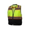 Pyramex RVZ44B Series Type R - Class 2 Hi-Vis Lime Safety Vest with Black Bottom RVZ4410B