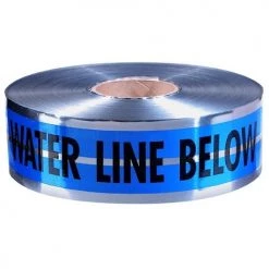Empire Blue Detectable Warning Tape inCaution Water Line Belowin 3" x 1000' 31-022