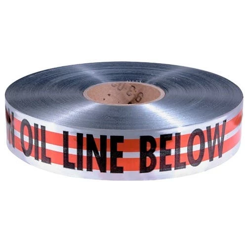Empire Orange Detectable Warning Tape inCaution Oil Line Belowin 2" x 1000' 31-087 1 Empire Orange Detectable Warning Tape inCaution Oil Line Belowin 2" x 1000' 31-087