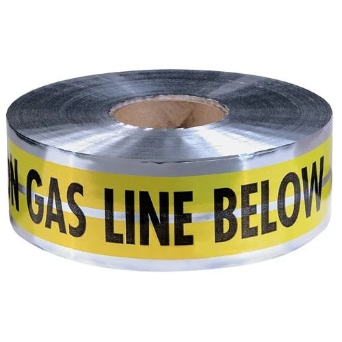 Empire Yellow Detectable Warning Tape inCaution Gas Line Belowin 6" x 1000' 31-143 1 Empire Yellow Detectable Warning Tape inCaution Gas Line Belowin 6" x 1000' 31-143