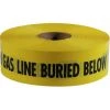 Empire Yellow Reinforced Non-Detectable Warning Tape inCaution Gas Line Buried Belowin 3" x 1000' 71-070