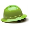Pyramex Ridgeline Full Brim Vented Hard Hat - Hi-Vis Lime HP54131V