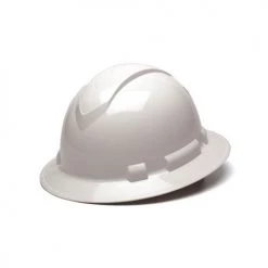 Pyramex Ridgeline Full Brim Hard Hat White Ratchet HP54110