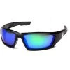 Pyramex Venture Gear Brevard Green Mirror Anti-Fog Lens Black Frame VGSB1057DTB